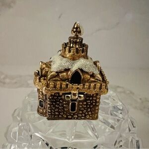 Monet 2008 Miniature Porcelain & Gold Church Trinket Box